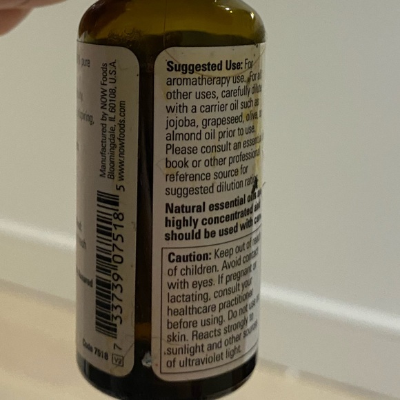 Bergamot Essential Oil Now Organic 1 Fl oz 80% full - Picture 2 of 2